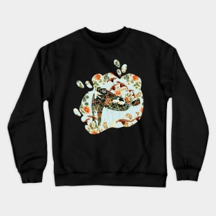 Art Nouveau Floral Cuttlefish Surface Design Crewneck Sweatshirt